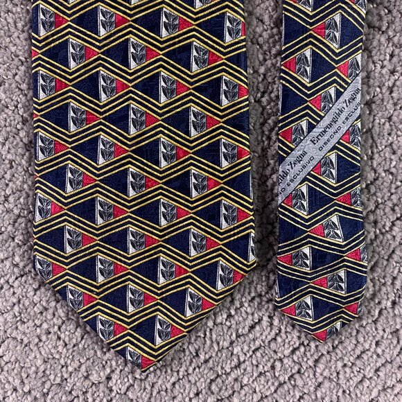 Ermenegildo Zegna Lot of 6 Ties Neckties Silk Made in Italy Tie Short Length - Picture 4 of 13
